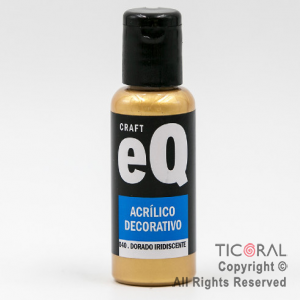 ACRIL.DECOR.EQ 040 DORADO 50ML X 6 UNIDADES